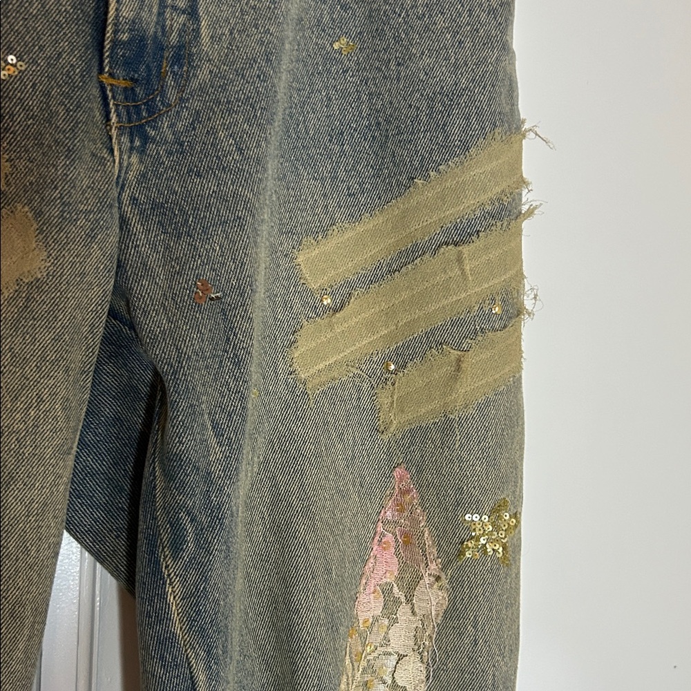 Vintage Y2K Upcycled Bohemian Jeans - Picture 8 of 11
